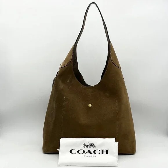 Coach Cedar Suede Brooklyn 39 Shoulder Bag CW636 - Picture 1 of 8
